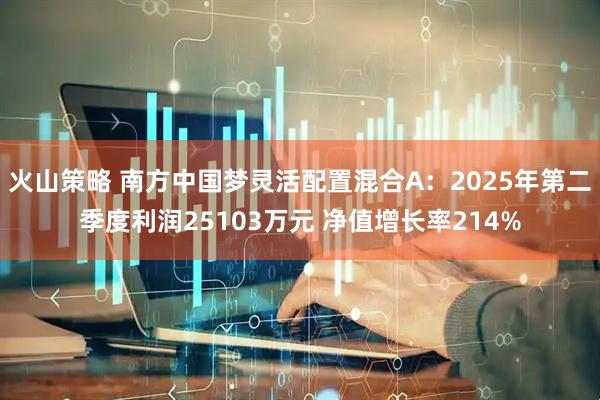 火山策略 南方中国梦灵活配置混合A：2025年第二季度利润25103万元 净值增长率214%